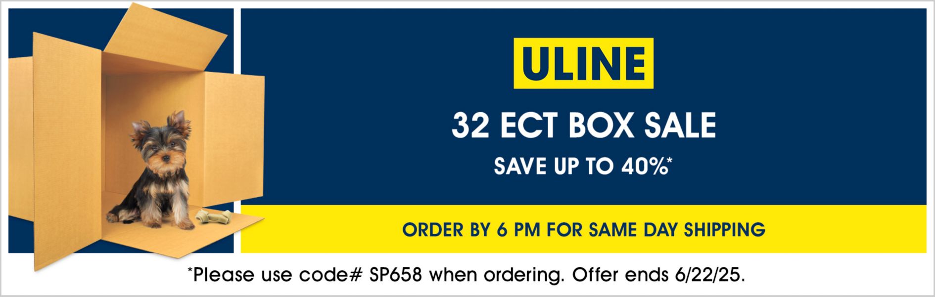 SP658 32 ECT Boxes Sale, Save up to 40%, Use code SP658, Offer ends 6/22/25