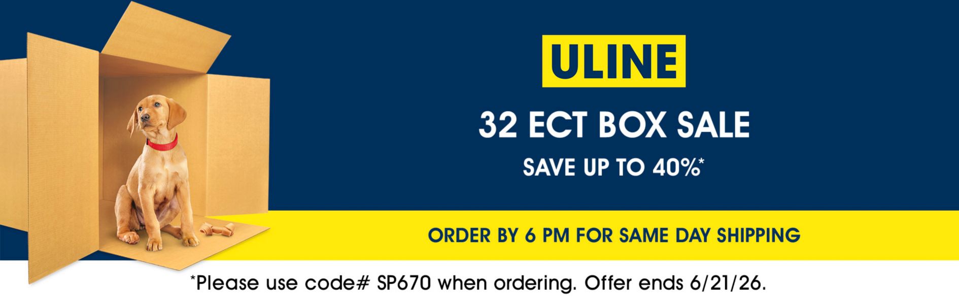 SP670 32 ECT Box Sale, Save up to 40%, Use code SP670, Offer ends 6/21/26