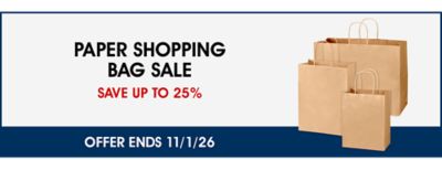 Uline Paper Shopping Bag Sale