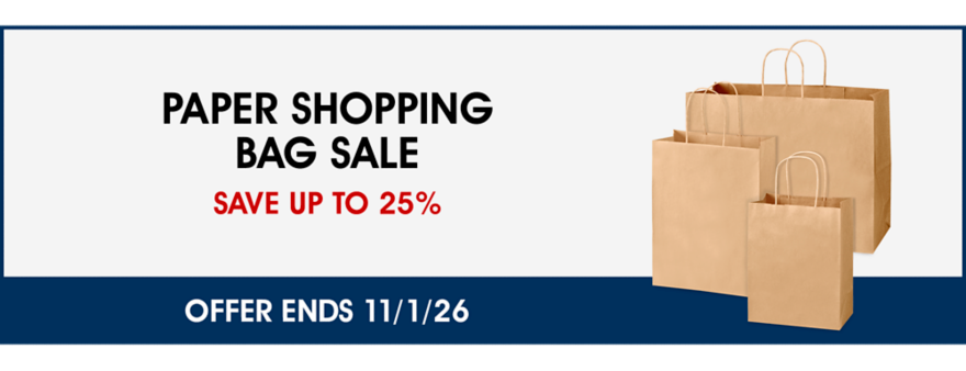 Uline Paper Shopping Bag Sale