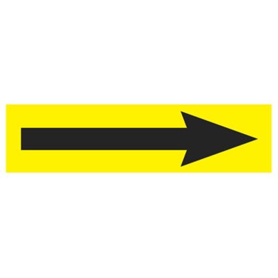 Inventory Control Labels - Yellow Arrow, 1 x 3"