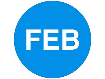 Circle Months of the Year Labels - "FEB", 1"