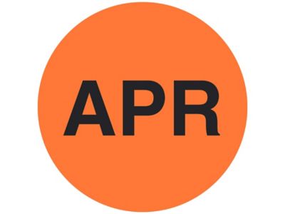 Étiquettes adhésives mois de l'année – « APR », 1 po, circulaire