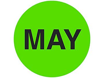 Etiquetas Adhesivas Circulares de Meses del Año - "MAY" , 1"