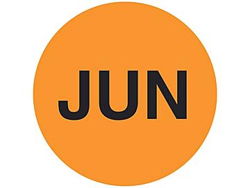 Circle Months of the Year Labels - "JUN", 1"