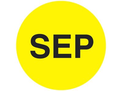 Étiquettes adhésives mois de l'année – « SEP », 1 po, circulaire
