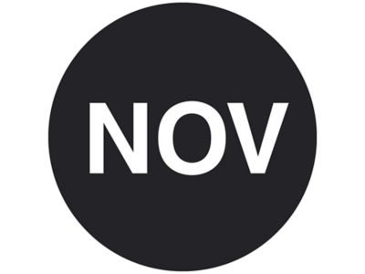 Étiquettes adhésives mois de l'année – « NOV », 1 po, circulaire