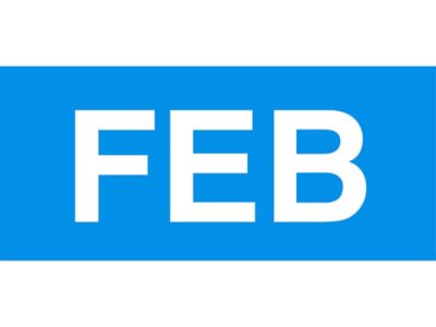 Étiquettes adhésives mois de l'année – « FEB », 2 x 3 po