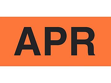 Months of the Year Labels - "APR", 2 x 3"