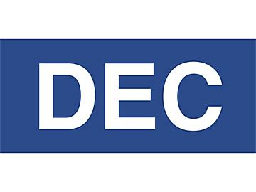 Months of the Year Labels - "DEC", 2 x 3"