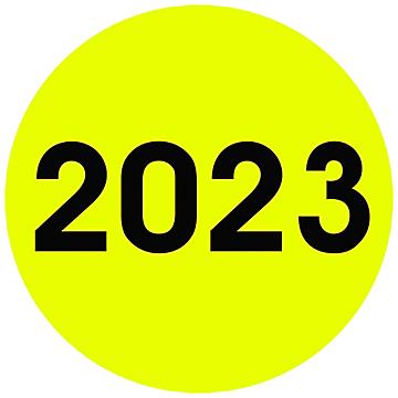 Year Inventory Labels - "2023", 2" Circle