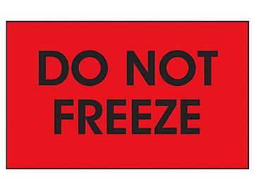 "Do Not Freeze" Labels - 3 x 5"