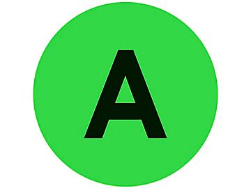 1" Circle Labels - "A"