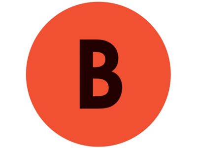 1" Circle Labels - "B"