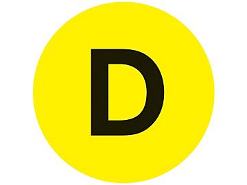 1" Circle Labels - "D"