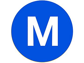 1" Etiquetas Adhesivas Circulares - "M"