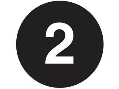 Étiquettes adhésives – « 2 », circulaire