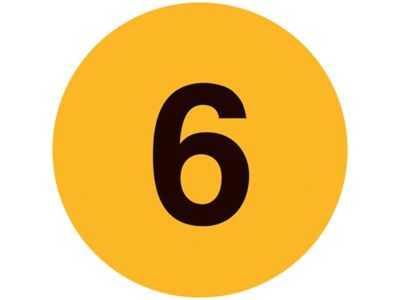 Circle Labels - "6"