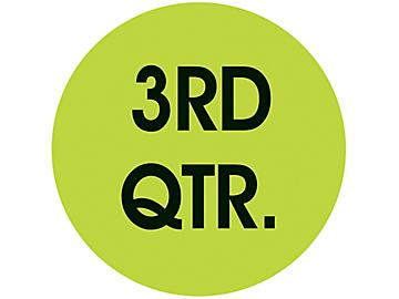 2" Etiquetas Adhesivas Circulares - "3rd Qtr"