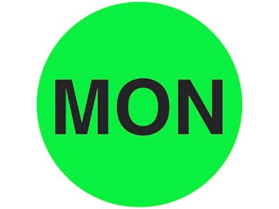Étiquettes adhésives – « MON », 1 po, circulaire