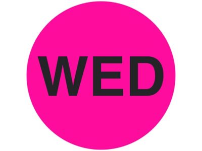 Étiquettes adhésives – « WED », 1 po, circulaire