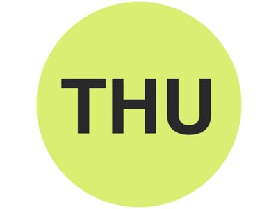 Circle Labels - "THU", 1"