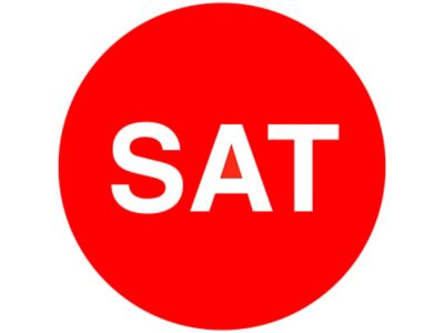 Étiquettes adhésives – « SAT », 1 po, circulaire