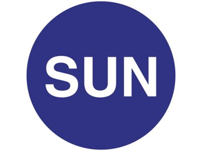 Étiquettes adhésives – « SUN », 1 po, circulaire