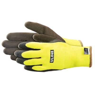  Uline Super Gription&reg; Hi-Vis Thermal Latex Coated Gloves