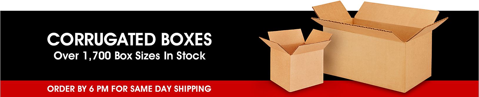 Corrugated Boxes - Over 1,650 Box Sizes in Stock. Order by 6 PM For Same Day Shipping.