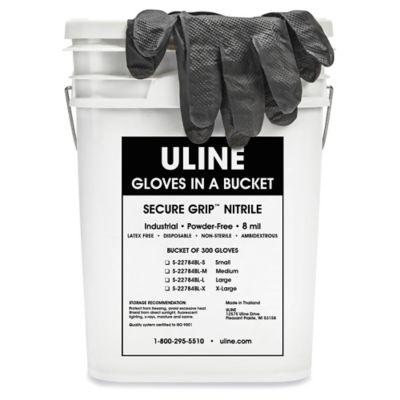 Uline Industrial Latex Gloves - Powder-Free, 5 Mil, Large S-6606L - Uline