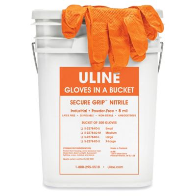 Uline Industrial Latex Gloves - Powder-Free, 5 Mil, Large S-6606L - Uline