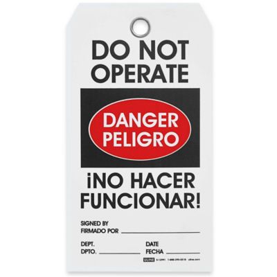 Etiquetas Colgantes para Maquinaria