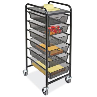 Uline Flat Shelf Utility Cart with Pneumatic Wheels - 44 x 25 x 37 H-4146  - Uline