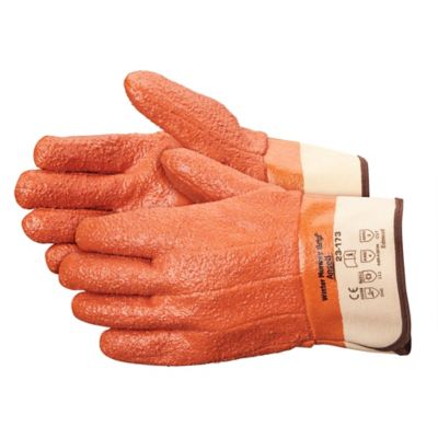 Uline Super Gription® Flex Latex Coated Gloves - Black, Large