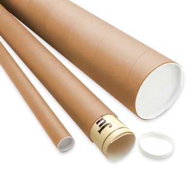 2-piece Adjustable Kraft Mailing Tubes with End Caps - 4 3/4 x 60 - 120,  .18 thick S-12645 - Uline