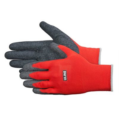 Uline Super Gription® Flex Latex Coated Gloves - Black, Large S-15333BL-L -  Uline