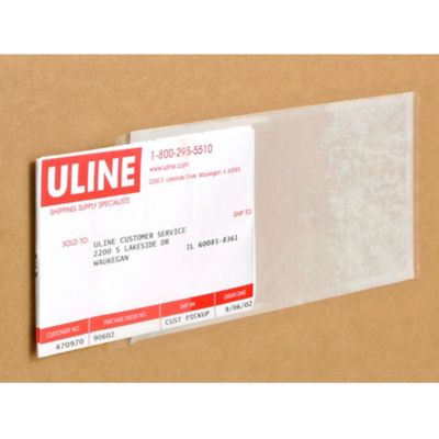 Enveloppes de bordereau d'expédition à ouverture par le haut – 9 1/2 x 6  po, transparent S-5941 - Uline