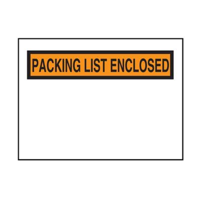 Packing List Envelopes
