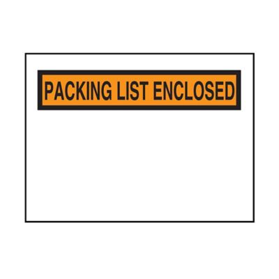 Packing List Envelopes