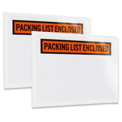 Packing List Envelopes