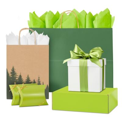 Green Gift Boxes and Bags