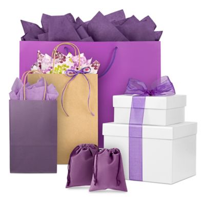 Purple Gift Boxes and Bags