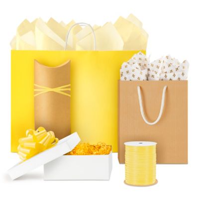 Yellow Gift Boxes and Bags