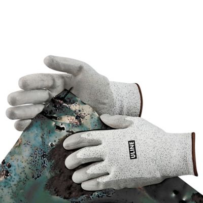 Uline Polyurethane Coated Gloves - White, Small S-14316S - Uline