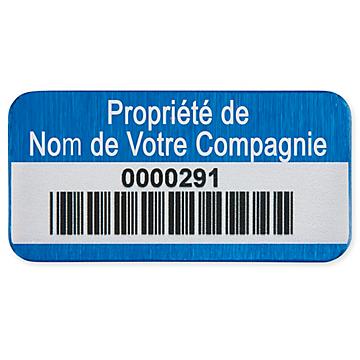 Étiquettes de propriété en aluminium personnalisées