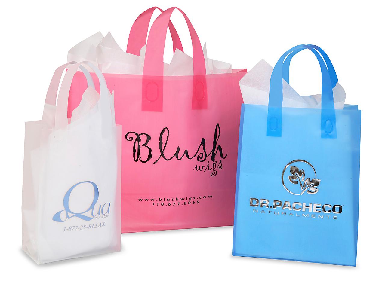 Custom Printed Frosty Shopping Bags