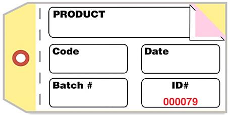 3 Part Carbonless Tag