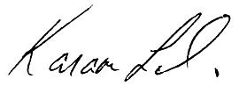 Karam Lal Signature