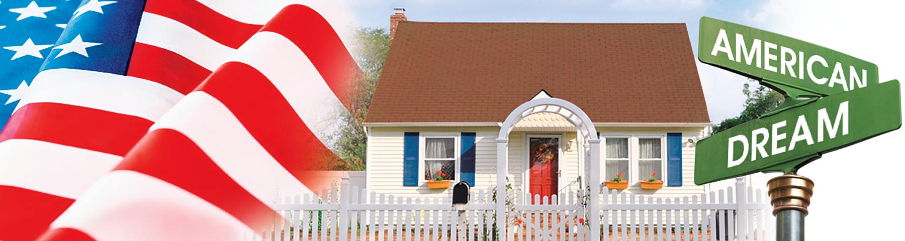 The American Dream - House with a White Picket Fence